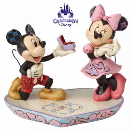 Statuette résine Mickey faisant sa demande à Minnie "A Magical Moment" - Jim Shore - Enesco