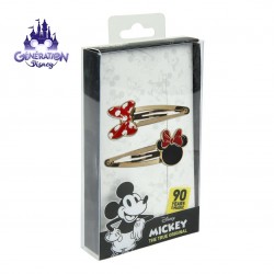 Set 2 pinces à cheveux Minnie 90ème anniversaire de Mickey