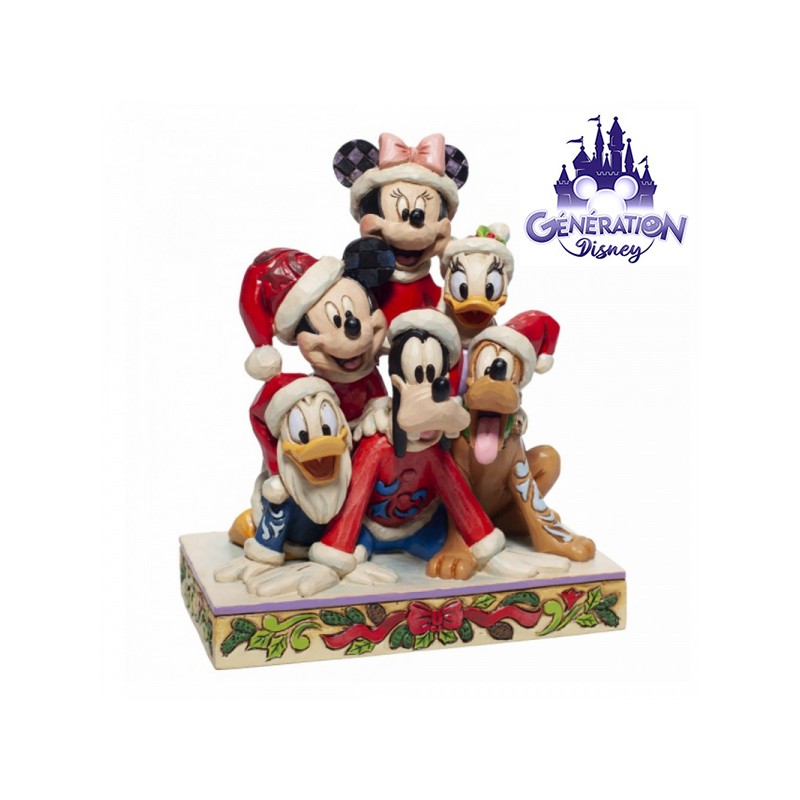 Statue résine Mickey et ses amis à Noël "Piled High with Holiday Cheer " Enesco by Jim Shore 18cm
