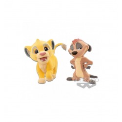 SIMBA AND TIMON - FLUFFY PUFFY 7cm THE LION KING DISNEY 7cm