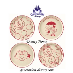 Set 4 assiettes Mickey et...