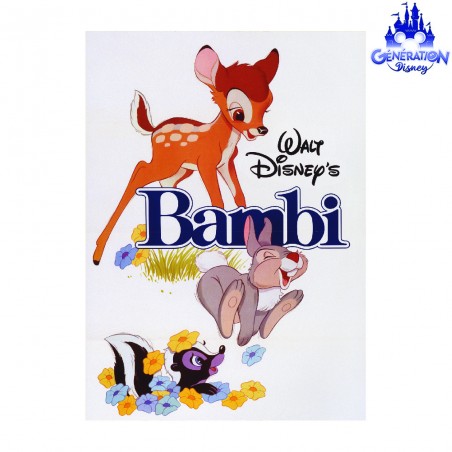 Magnet du film Bambi, avec Panpan et Fleur 9cm