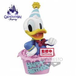 Figurine Fluffy Puffy Donald gâteau d'anniversaire 10cm