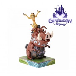 Statuette résine Timon et Pumba "Carefree Cohorts" - Enesco by Jim Shore - 18cm