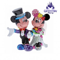 Figurines résine Mickey et Minnie mariés - Enesco by Britto
