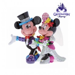 Figurines résine Mickey et Minnie mariés - Enesco by Britto