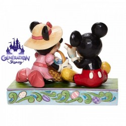 Statuette résine, Mickey et Minnie de Pâques - Enesco by Jim Shore