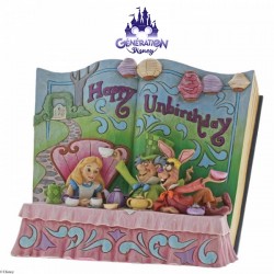 Storybook en résine Alice au Pays des Merveilles "Happy Unbirthday" Enesco by Jim Shore