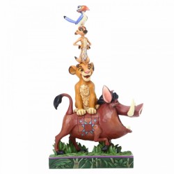 Simba, Timon, Pumba et Zazu du Roi Lion, statue résine Enesco