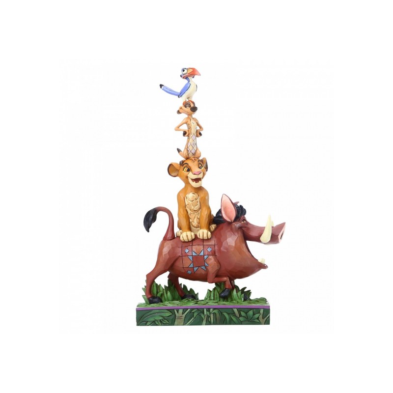 Simba, Timon, Pumba et Zazu du Roi Lion, statue résine Enesco