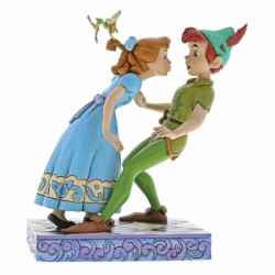 Statuette résine Wendy essayant d'embrasser Peter Pan (An unexpected kiss)