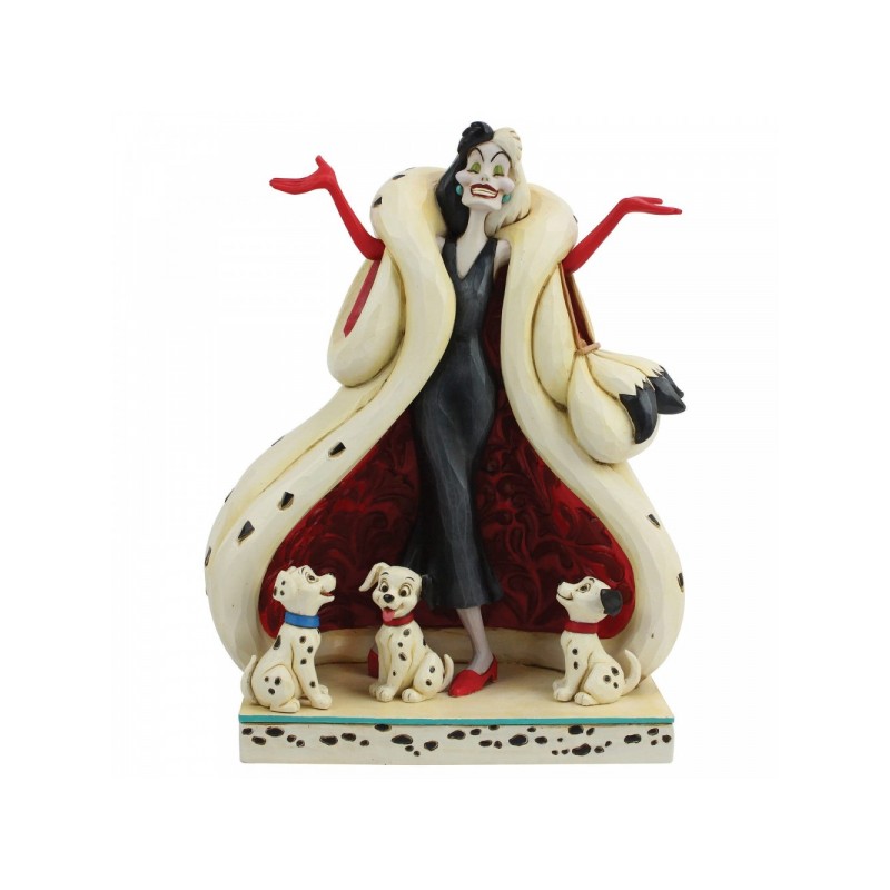 Statue résine Cruella d'Enfer et les Dalmatiens "The Cute and the Cruel"